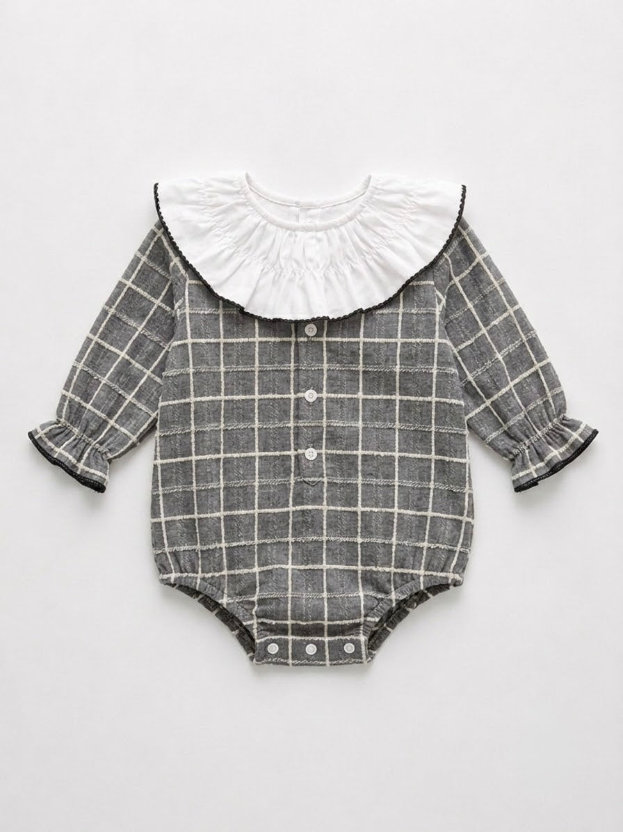 Pelele con cuello blanco - Castaño