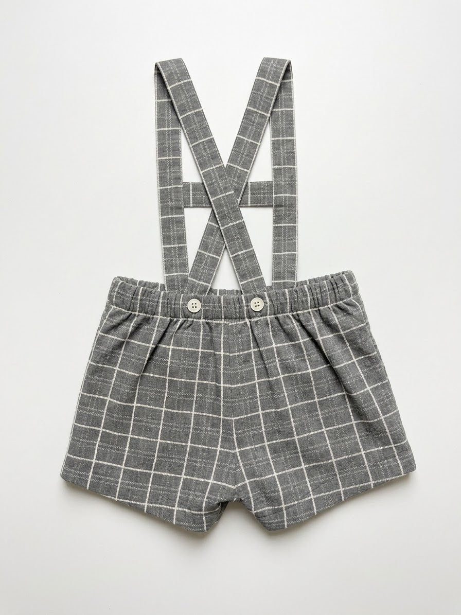 Pantalón con tirantes - Castaño