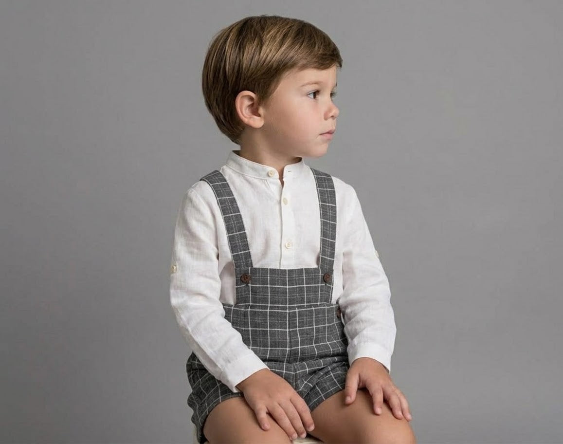 Pantalón con tirantes - Castaño