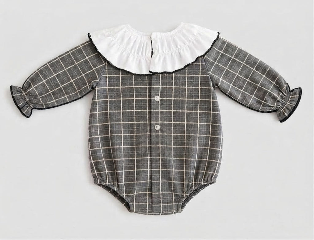 Pelele con cuello blanco - Castaño