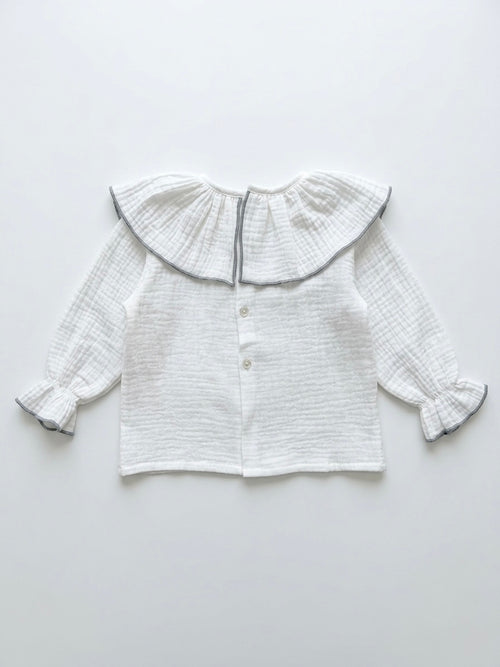 Camisa con cuello - Detalle gris